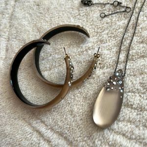 Set of Alexis Bittar necklace and earrings